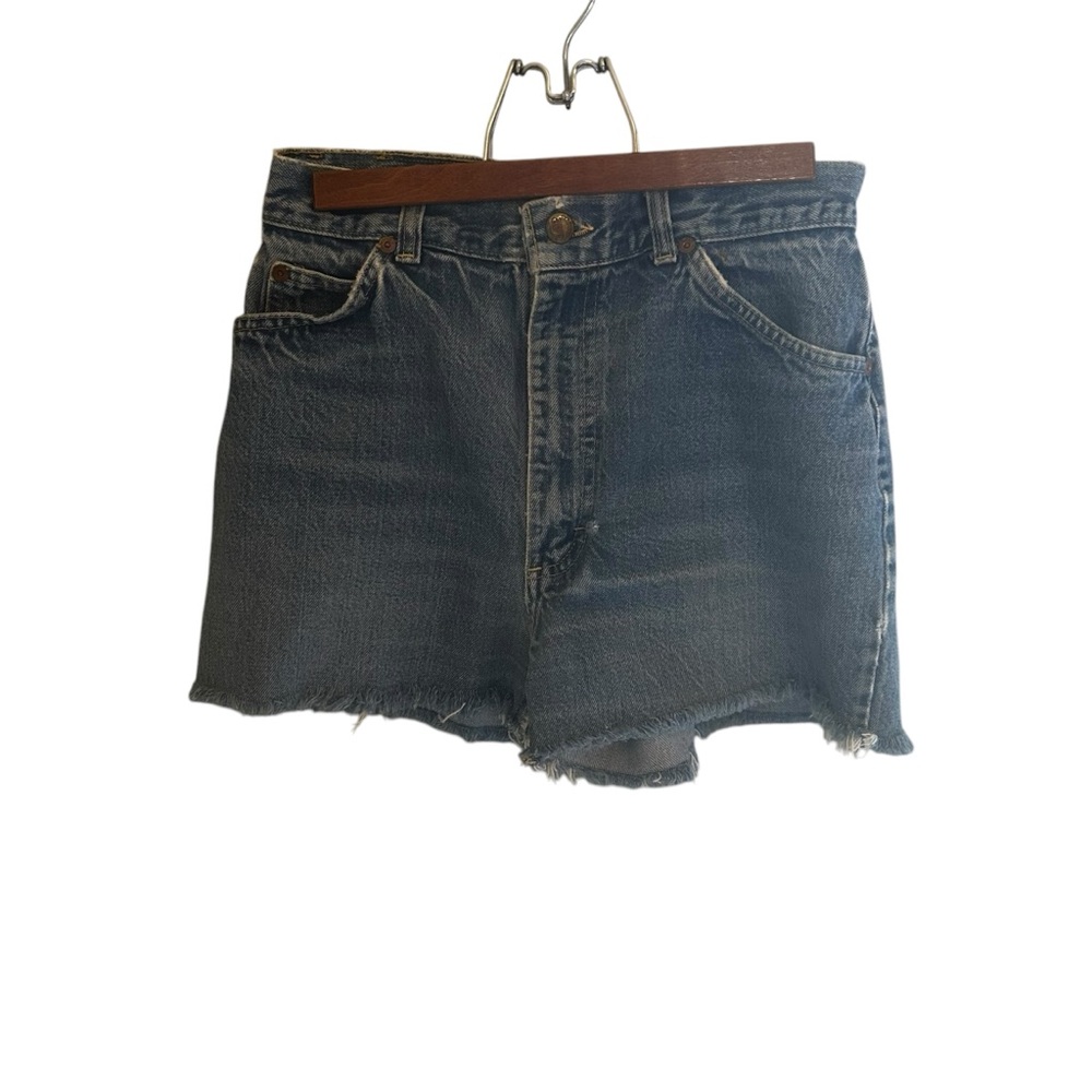 Lee vintage denim shorts junior sz 11 women 2/4 frayed 90s blue boho hippie USA - Picture 11 of 16